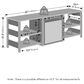HOMLUX 63" TV Stand with No Heat Electric Fireplace in Americano, , large