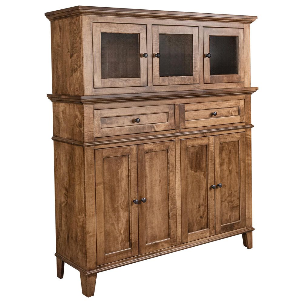 Fleming Furniture Co. Christopher China Hutch and Base in Pecan, , large
