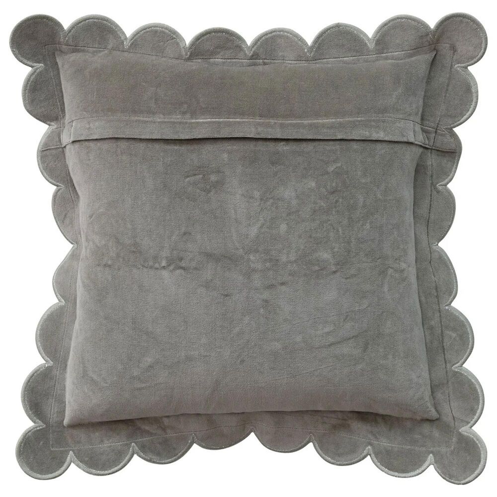 Creative Coop Secret Garden 18" Square Throw Pillow with Scalloped Flange in Green, , large