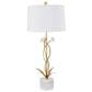 Crestview Collection Metal and Marble Flowers Table Lamp in Gold, , large