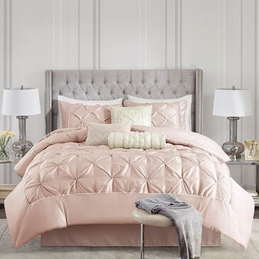 Hampton Park Laurel 7-Piece Queen Comforter Set in Blush, , large