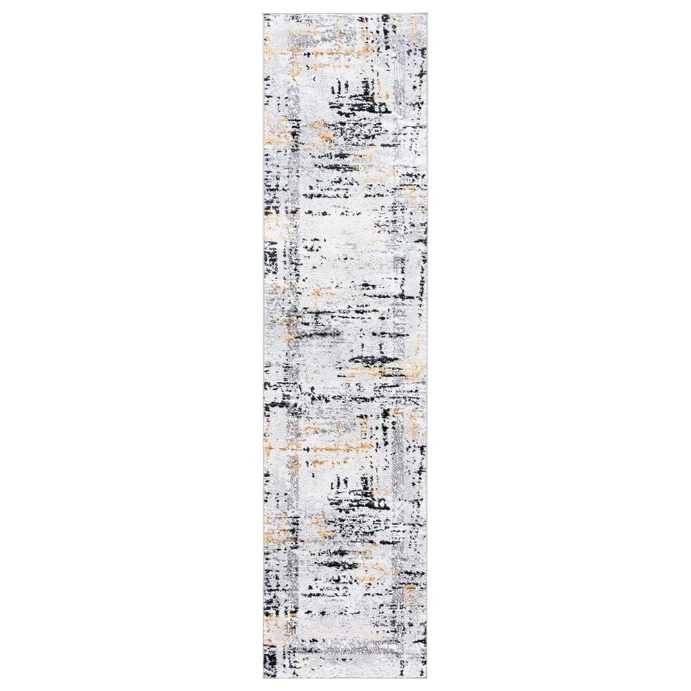 Safavieh Amelia AMA271 2' x 8' Grey and Gold Runner, , large