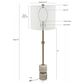 A&B Home Ipori Buffet Lamp in White and Brass, , large