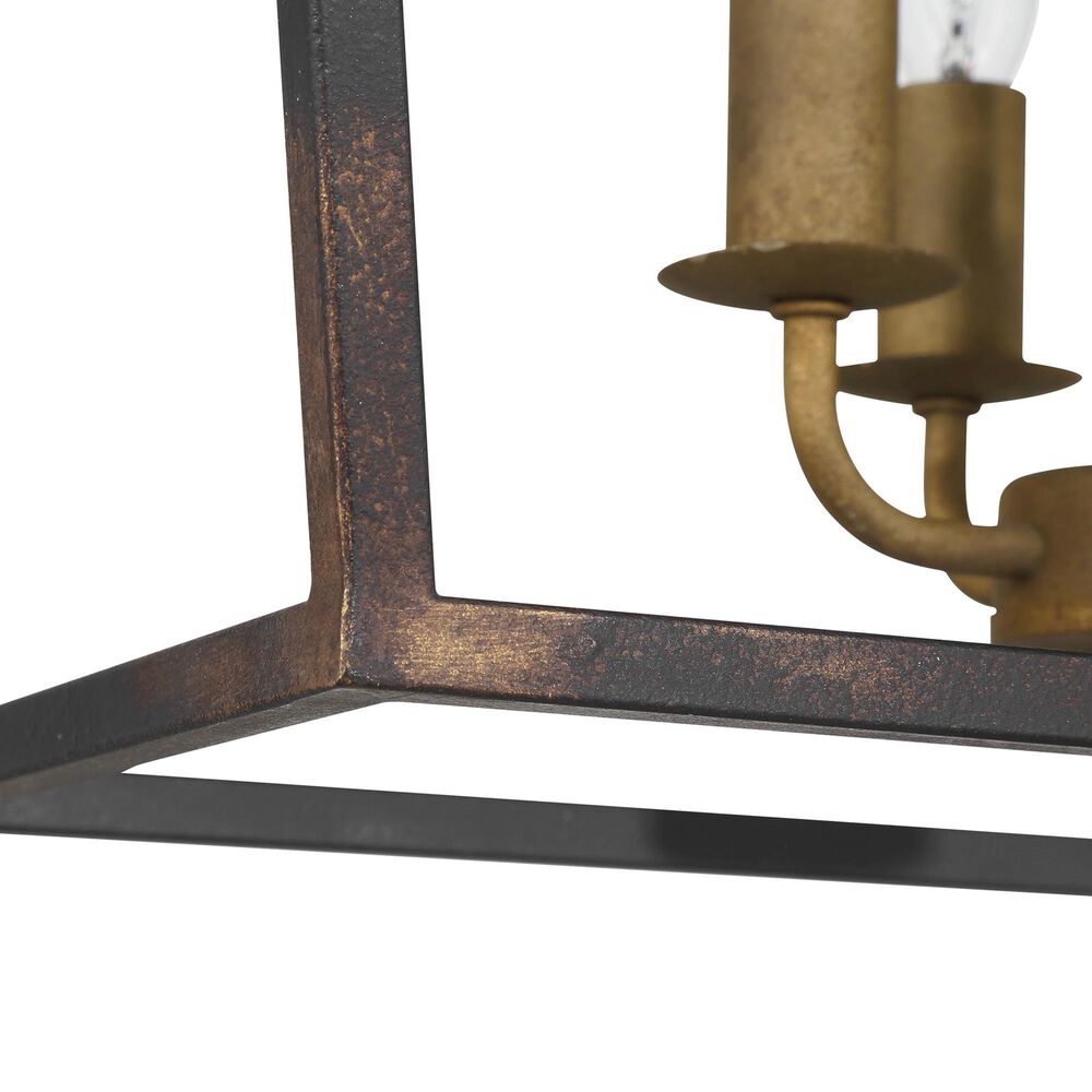 Golden Lighting Christoff 8-Light Linear Pendant in Antique Black and Gold, , large