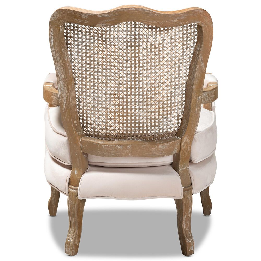 Baxton Studio Vallea Arm Chair in Light Beige, , large