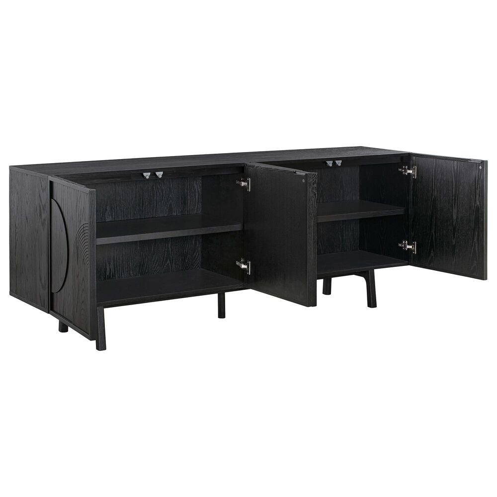 Blue River Holland 4-Door Sideboard in Black Brushed, , large