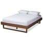 Baxton Studio Liliya King Platform Bed Frame in Walnut Brown, , large