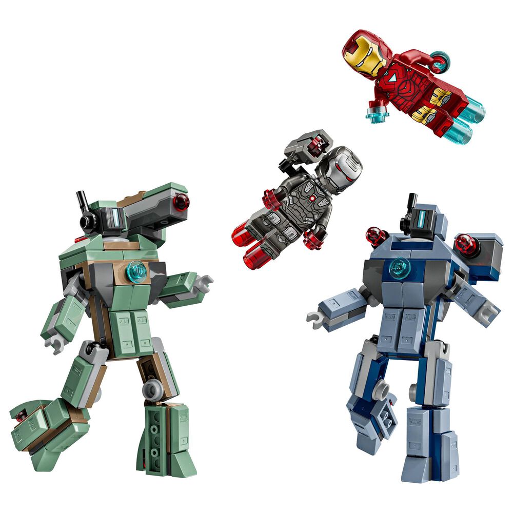 LEGO Marvel Iron Man and War Machine vs. Hammer Drones Building Set, , large