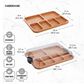 Lifetime Brands Build-a-Board 6-Section Bamboo Cutting Board with Locking Lid in Natural and Clear, , large