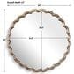 Uttermost Cerrito Round Wall Mirror in Antique Brass, , large