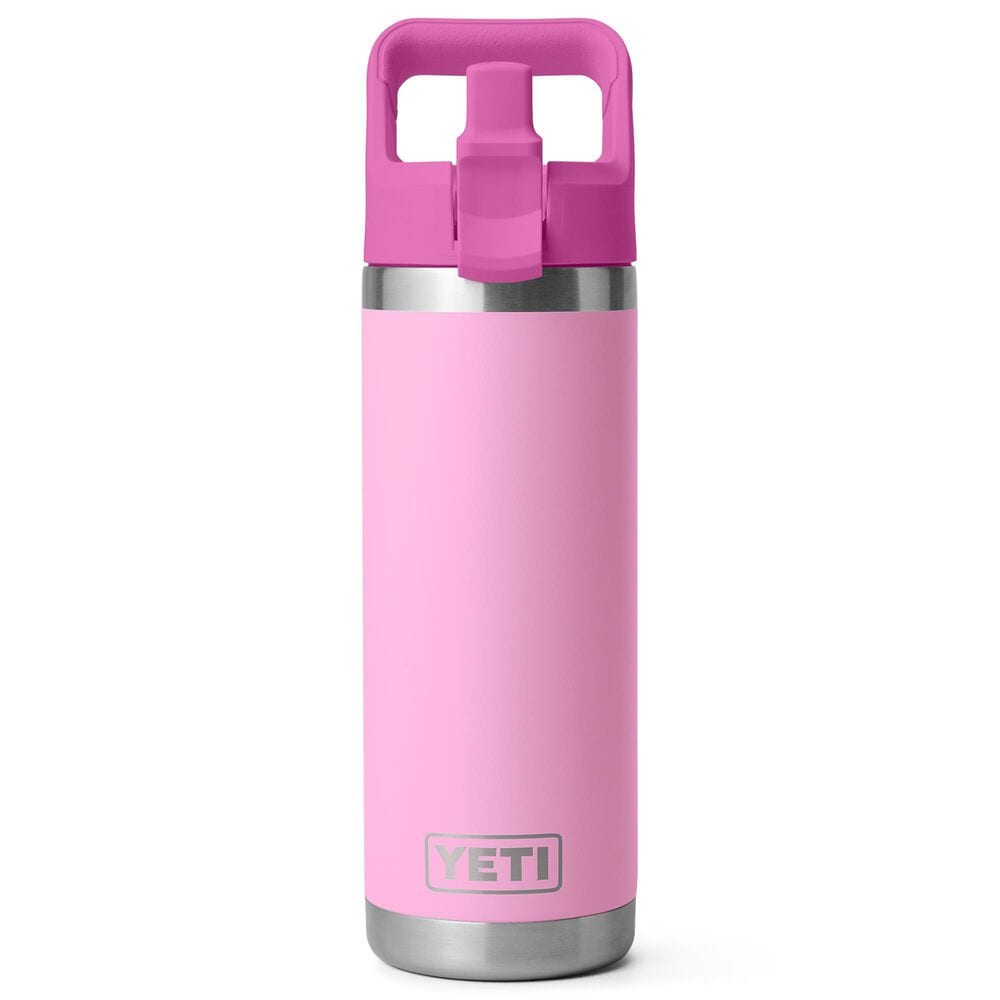 YETI Rambler 18 Oz Water Bottle with Straw Cap in Power Pink and Wildflower, , large