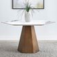 37B Balos Hexagonal Dining Table in Chanelle and Bronze - Table Only, , large