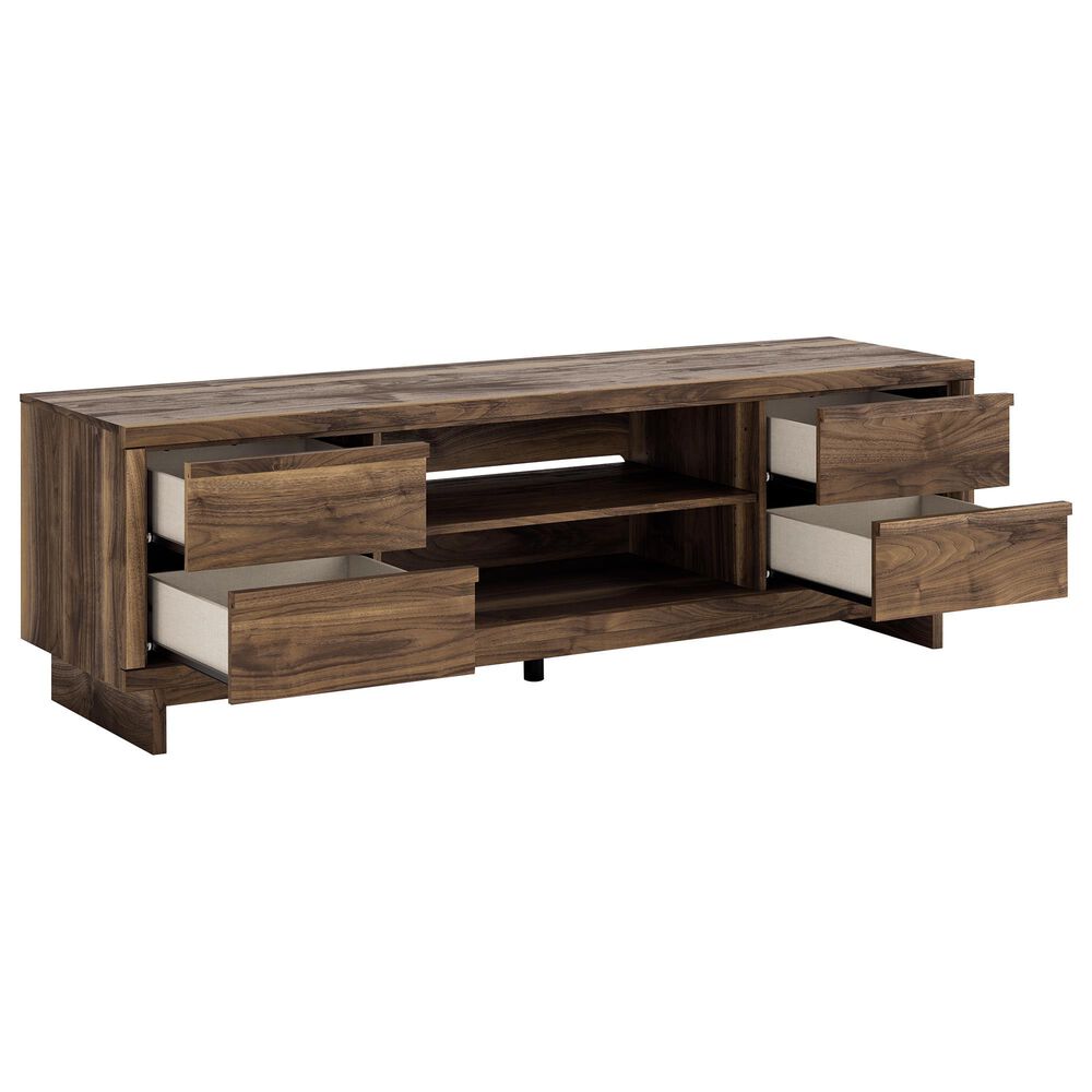 Ashley Zadilyn 72" XL TV Stand in Warm Natural Brown, , large