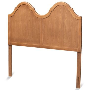 Baxton Studio Tobin King Arched Headboard in Ash Walnut, , large