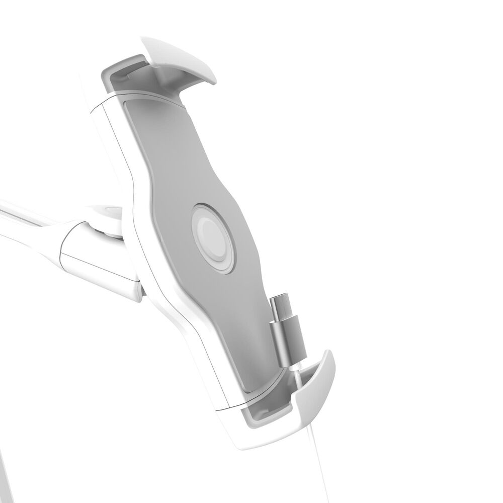 Kanto Universal Phone and Tablet Stand with Extended Arm and Mounting Brackets in White, , large