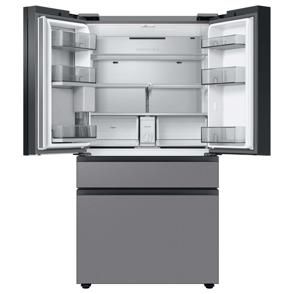 Samsung Bespoke Bespoke 23 Cu. Ft. French Door Refrigerator with Beverage Center - Stainless Steel Panels Included, , large