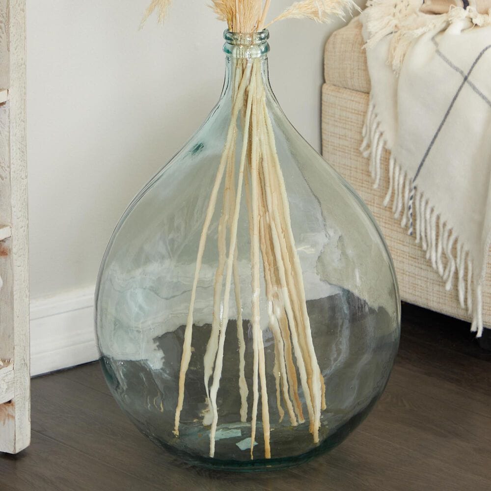 Maple and Jade Spanish Bottle Neck Decorative Vase in Tinted Light Blue, , large