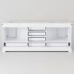 Lexora Home Dukes 80" Double Bathroom Vanity in White with 2 cm White Cultured Marble Top and Rectangular Sinks, , large