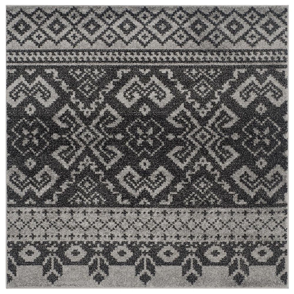 Safavieh Adirondack ADR107A-6SQ 6" x 6"  Silver/Black Square Rug, , large