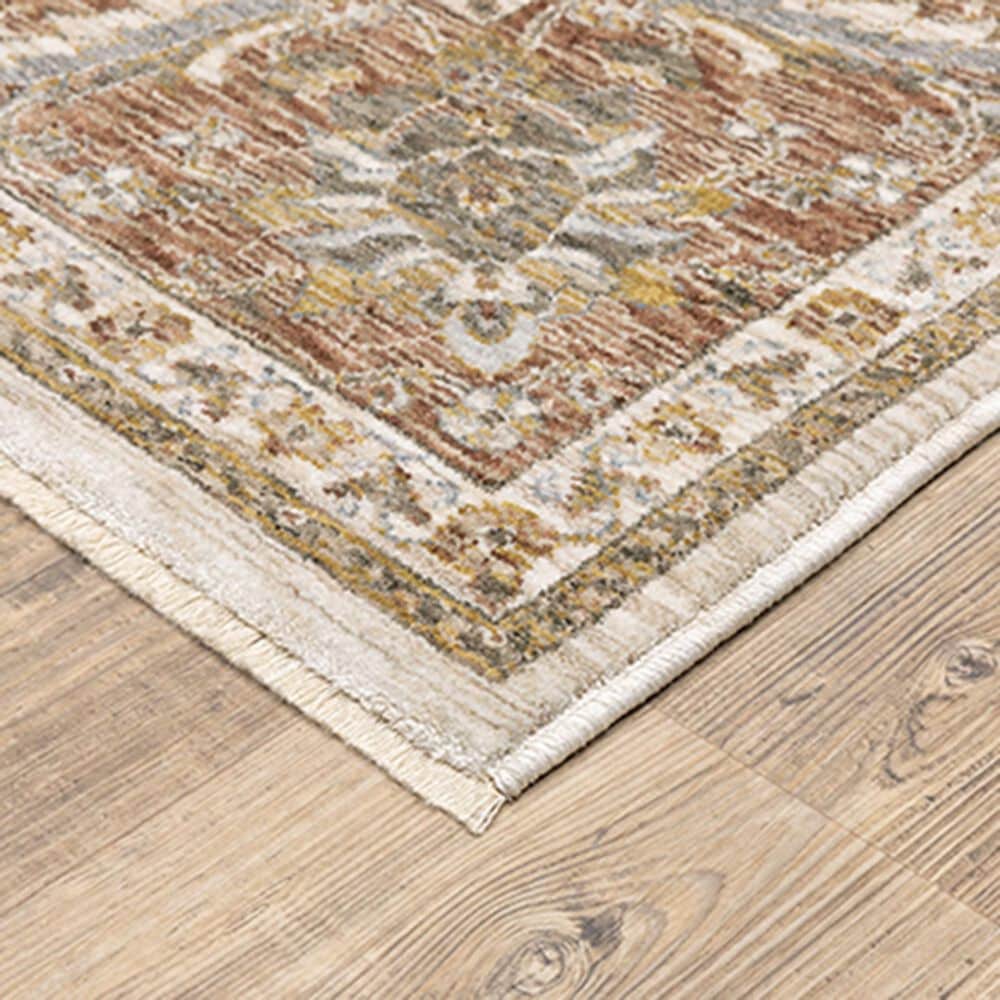 Oriental Weavers Maharaja Dakota 5091Q 9&#39;10&quot; x 12&#39;10&quot; Rust Area Rug, , large