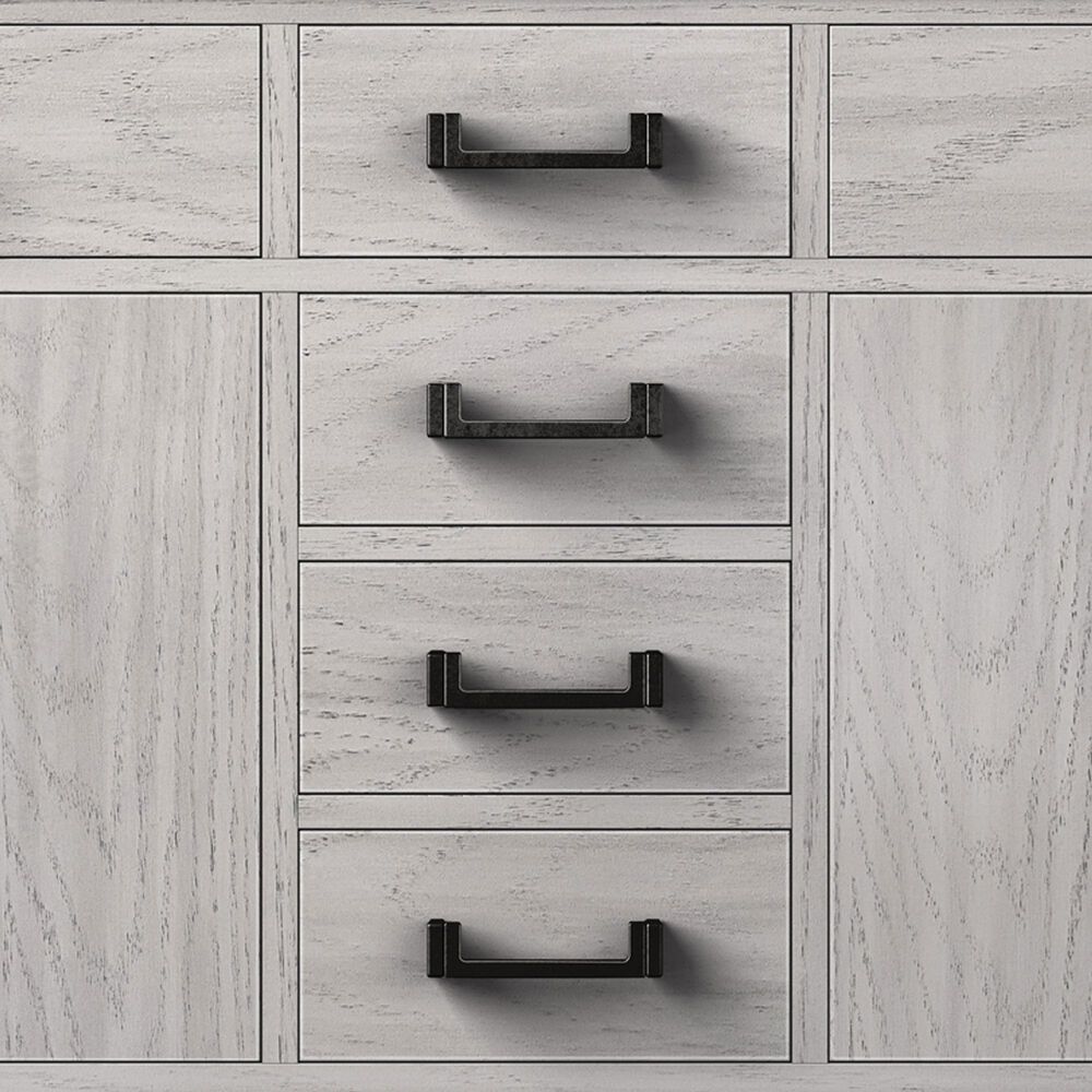 Lexora Home Laurel 60&quot; Double Bathroom Vanity in White Oak with White Quartz Top and Rectangular Sinks, , large