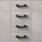 Lexora Home Laurel 60" Double Bathroom Vanity in White Oak with White Quartz Top and Rectangular Sinks, , large