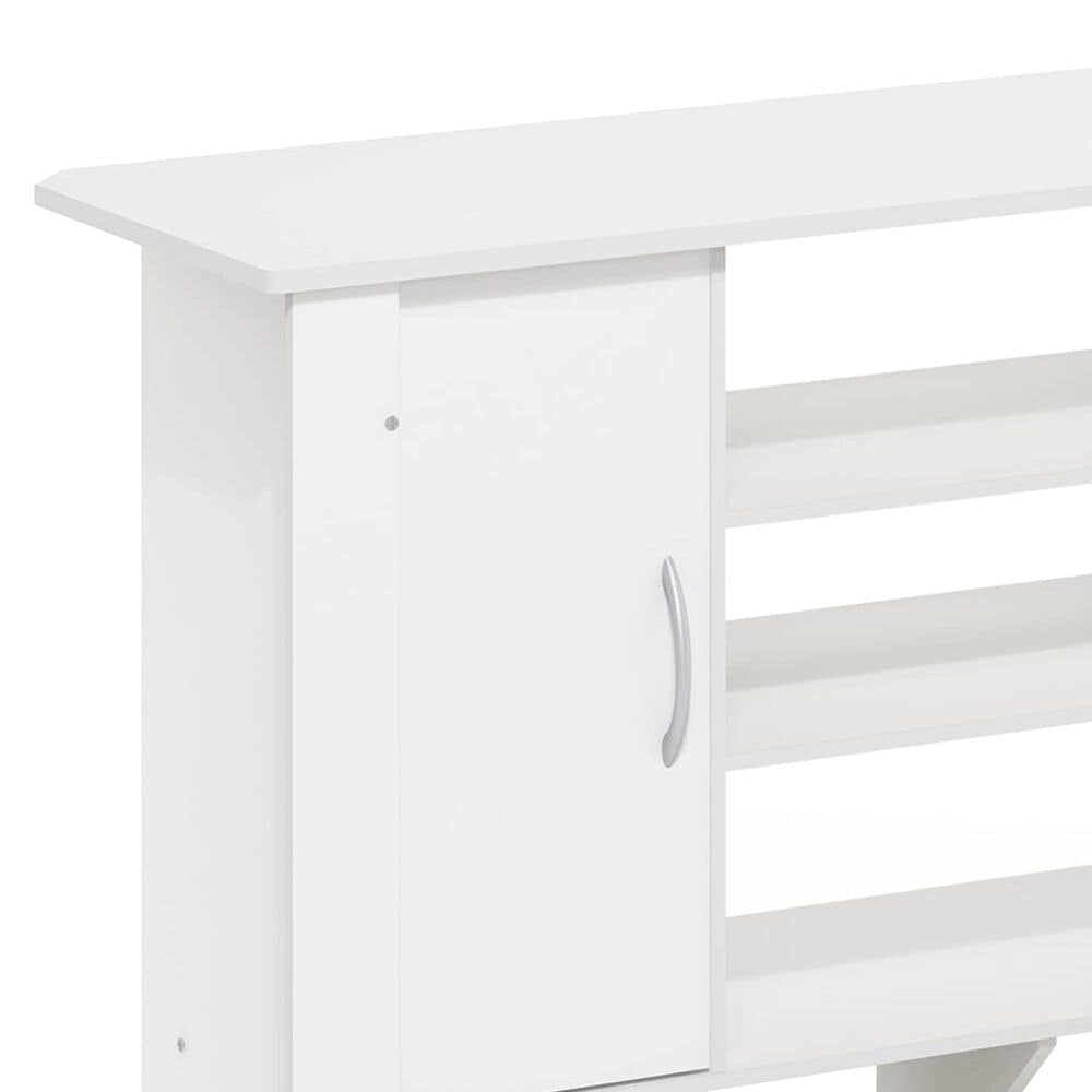 HOMLUX 42.1" Modern TV Stand Entertainment Center with 2-Door in White, , large