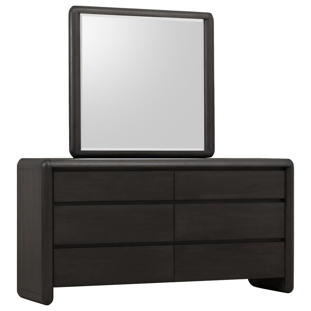 Urban Home Xolani 6-Drawer Dresser with Mirror in Jaguar, , large