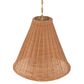 Creative Coop Rosemary 1-Light Small Pendant with Natural Shade, , large