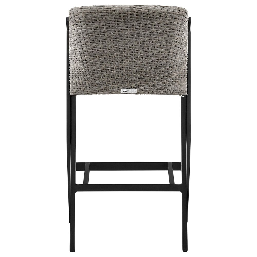 Armen Living Aileen Patio Counter Height Bar Stool in Dark Gray, , large