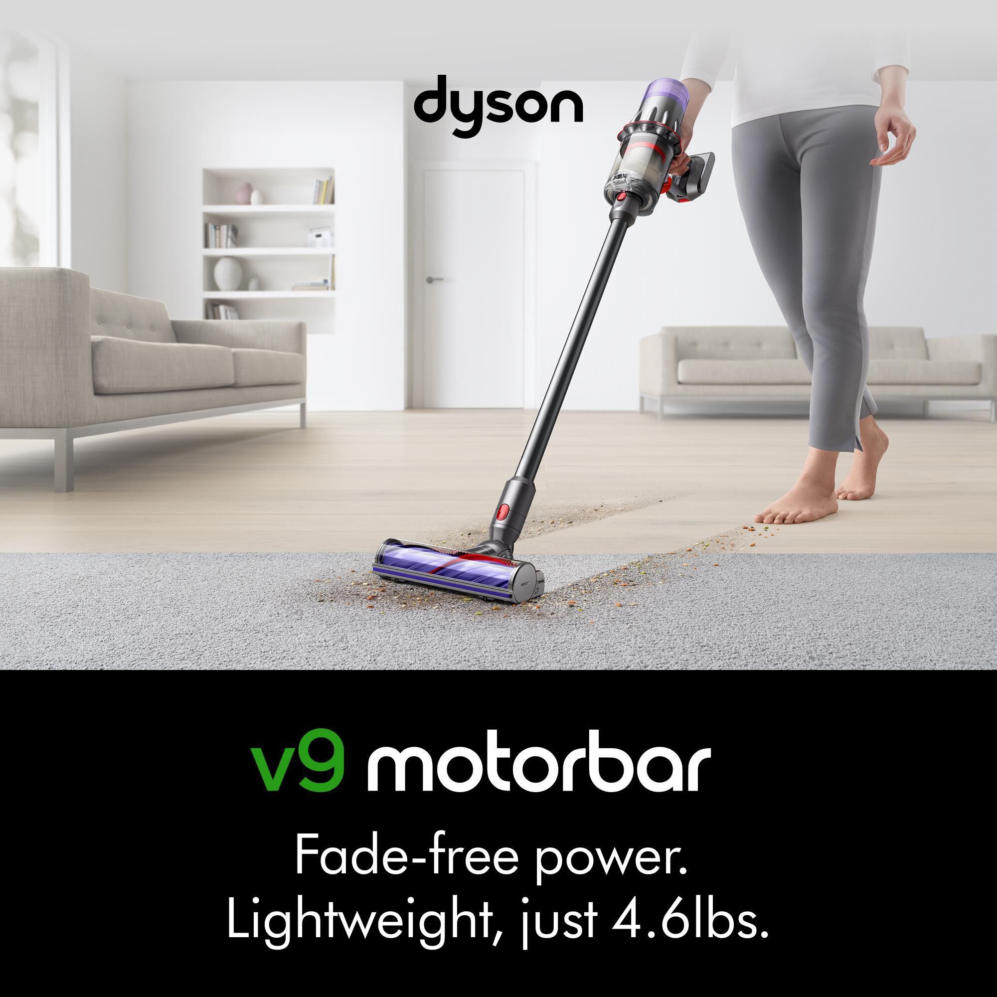 Dyson V9 Motorbar Vacuum in Sprayed Dark Nickel and Gloss Nickel