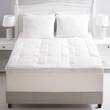 Allied Home Twin Feather Mattress Topper in White, , large