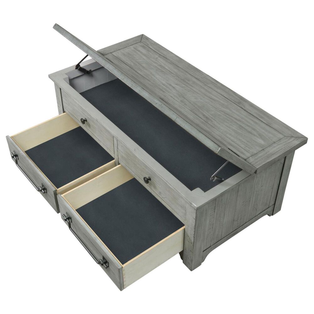 Martin Svensson Home Beach House Lift Top Trunk Coffee Table in Dove Grey, , large