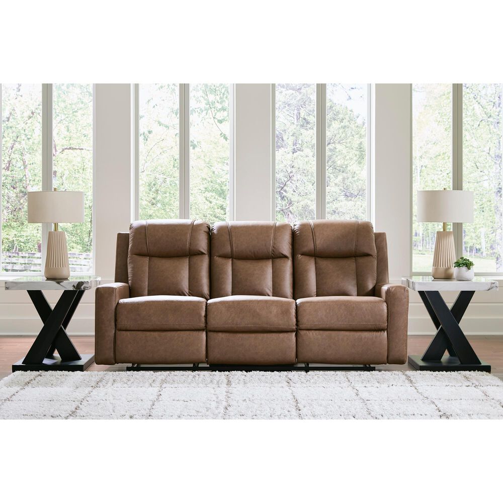 Ashley Mackmenville Manual Reclining Sofa in Caramel, , large
