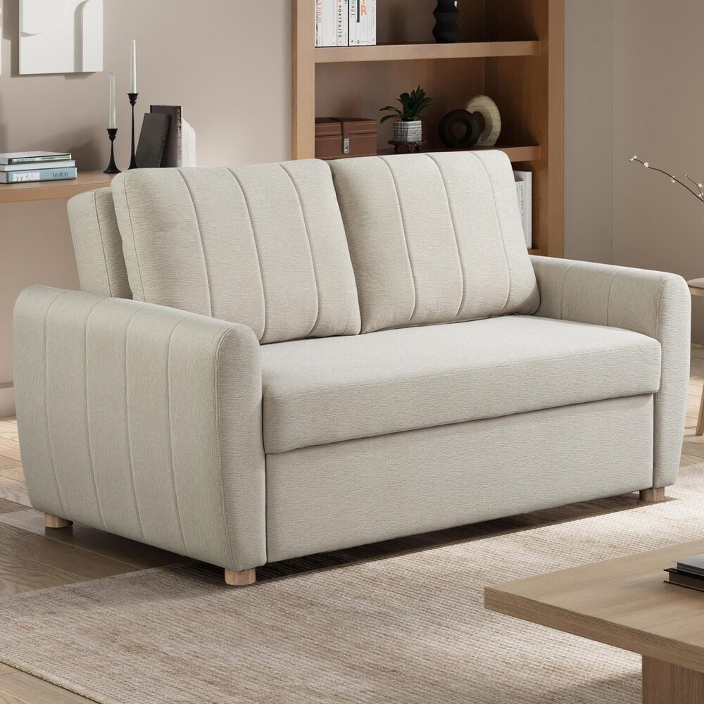 Lifestyle Solutions Galloway Convertible Loveseat in Beige, , large