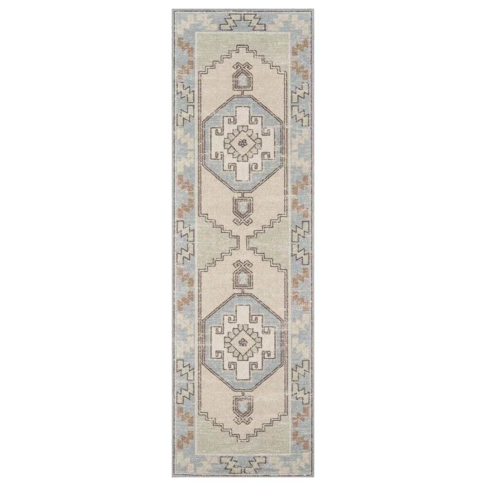 Momeni Anatolia ANA-2 2'3" x 7'6" Light Blue Area Rug, , large