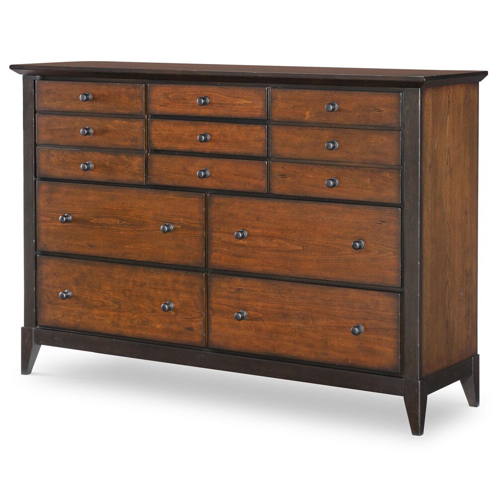 Legacy Classic Fenmore 3-Piece Queen Panel Bedroom Set in Mocha and Distressed Cherry, , large