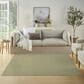 Nourison Courtyard Ivory and Green 6" Square Indoor/Outdoor Area Rug, , large