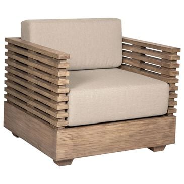 Armen Living Vivid Outdoor Patio Arm Chair in Taupe, , large
