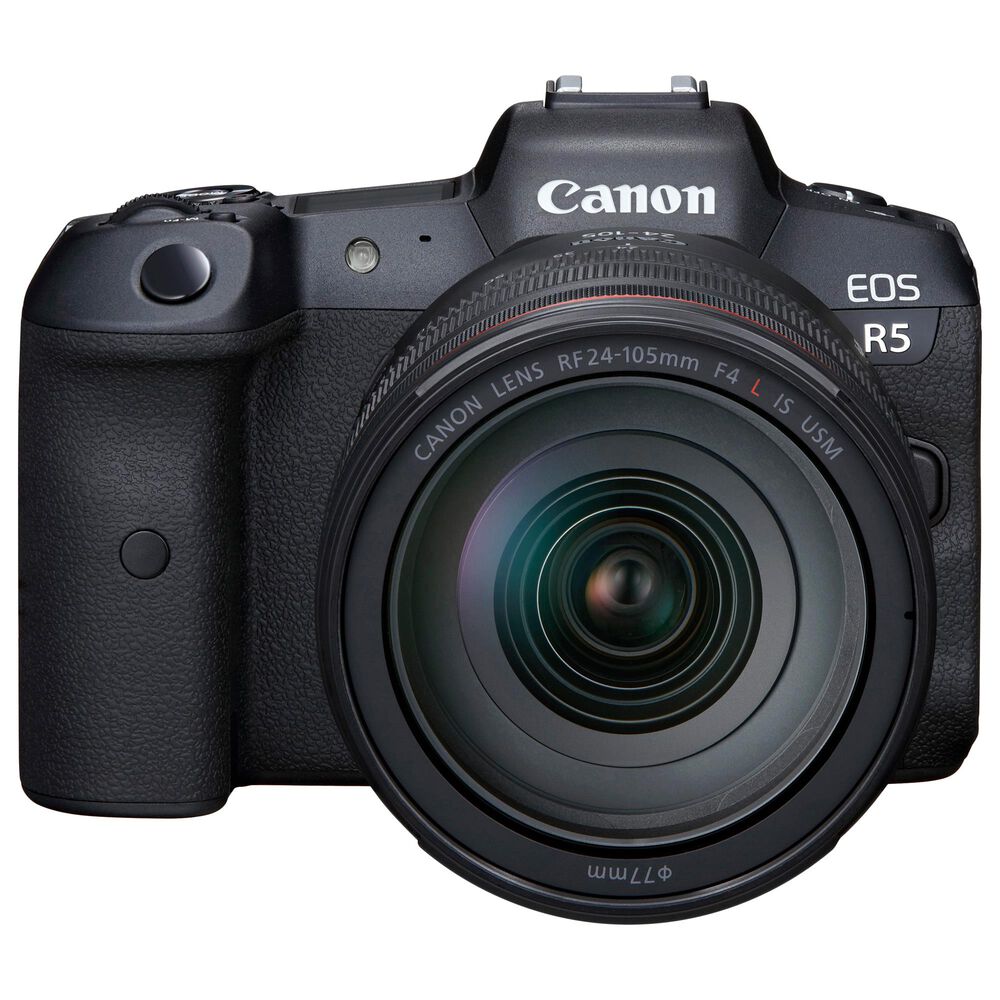 Canon EOS R5 Mirrorless Camera with RF24-105mm F4 L IS USM Lens in Black, , large