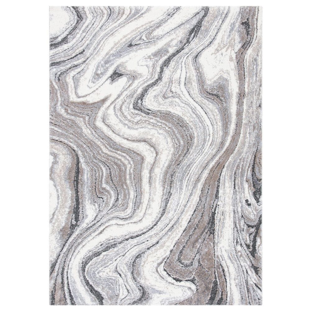 Safavieh Cyrus Shag CYR120G 4"5" x 6"5" Grey and Beige Area Rug, , large