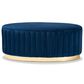 Baxton Studio Kirana Ottoman in Navy Blue and Gold, , large