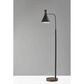 Adesso LED Floor Lamp in Black and Walnut, , large
