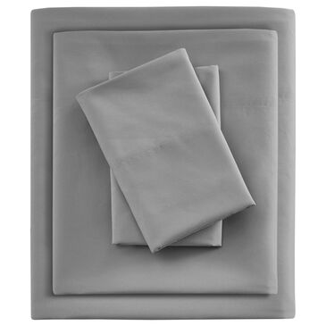 Hampton Park Smart Cool Microfiber 4-Piece California King Sheet Set in Grey, , large
