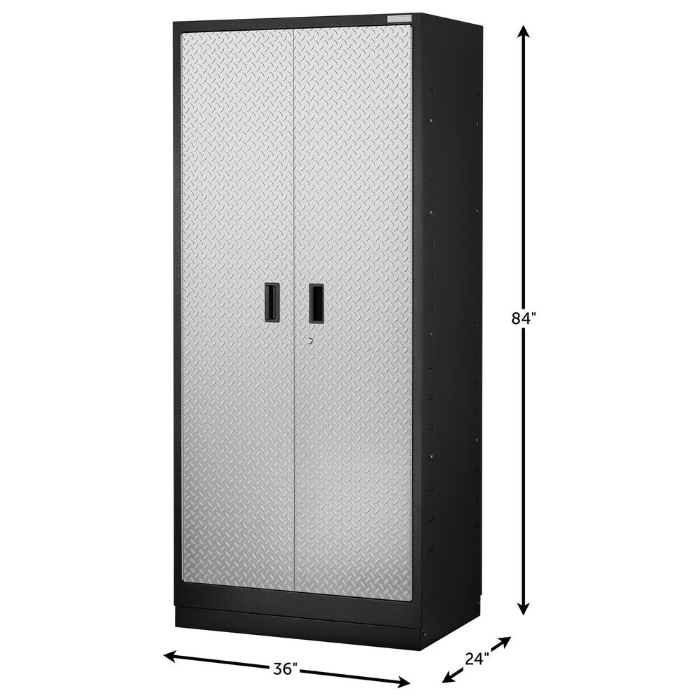 Gladiator Premier 84" Tall Cabinet in Silver Tread, , large