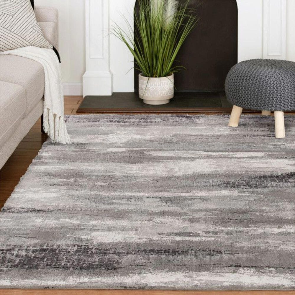 Central Oriental Clearwater Roslyn Biscuit and Multicolor 9'10" x 12'10" Area Rug, , large