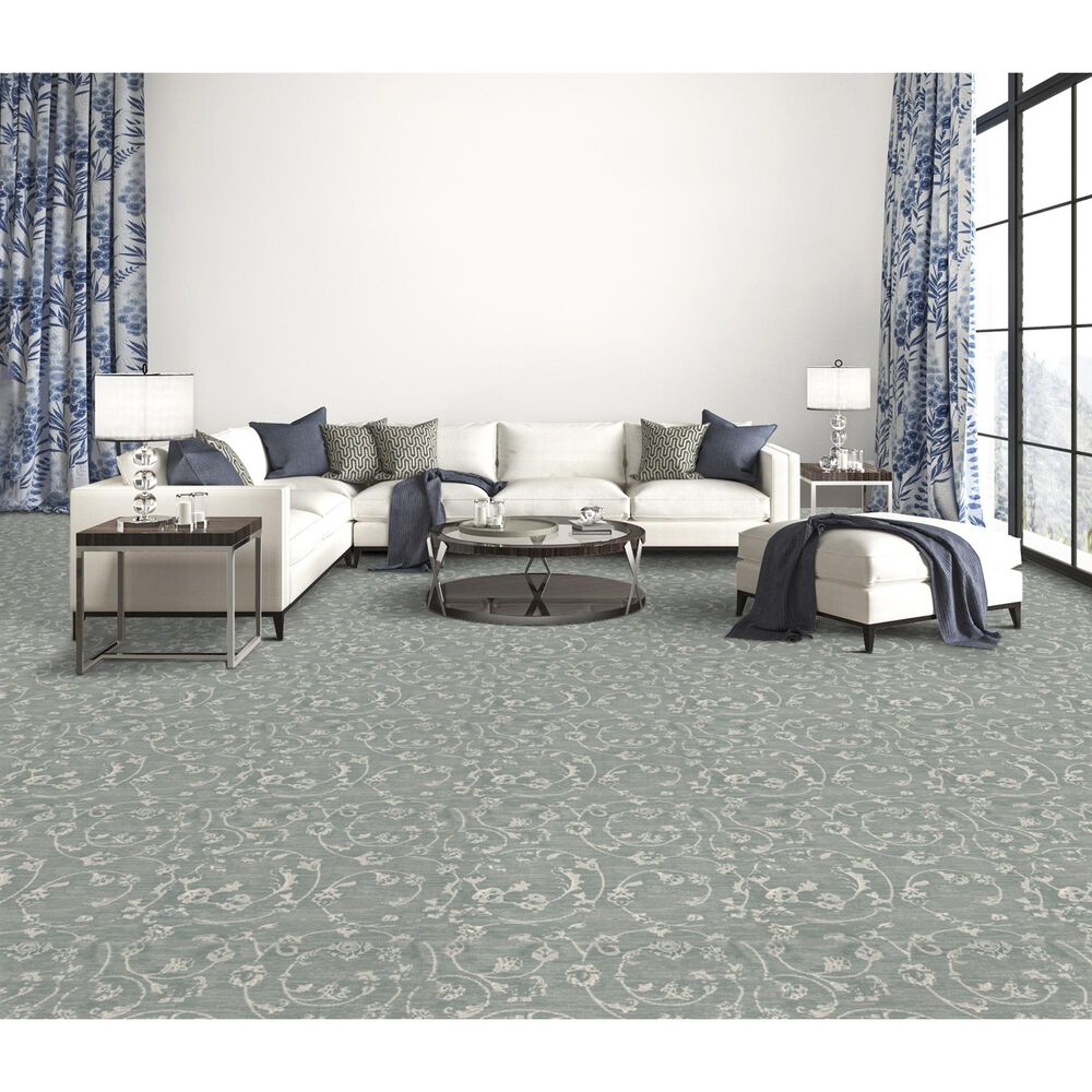 Stanton Divine Design Floretta Carpet in Aquamarine, , large