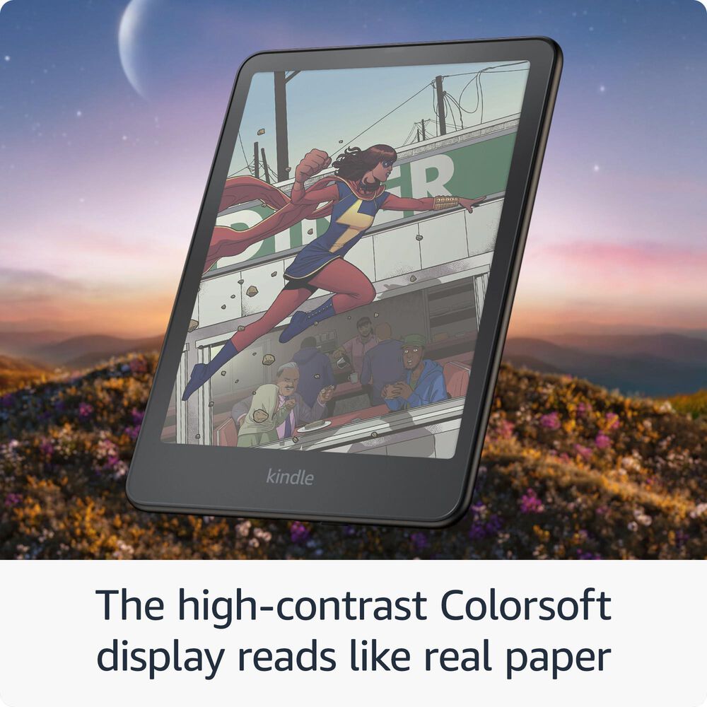 Amazon Kindle Colorsoft Signature Edition E-reader 7&quot; 32GB in Metallic Black | Wi-Fi, , large