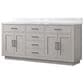 Lexora Home Abbey 72" Double Bathroom Vanity in White Oak with 2 cm White Carrara Marble Top and Rectangular Sinks, , large