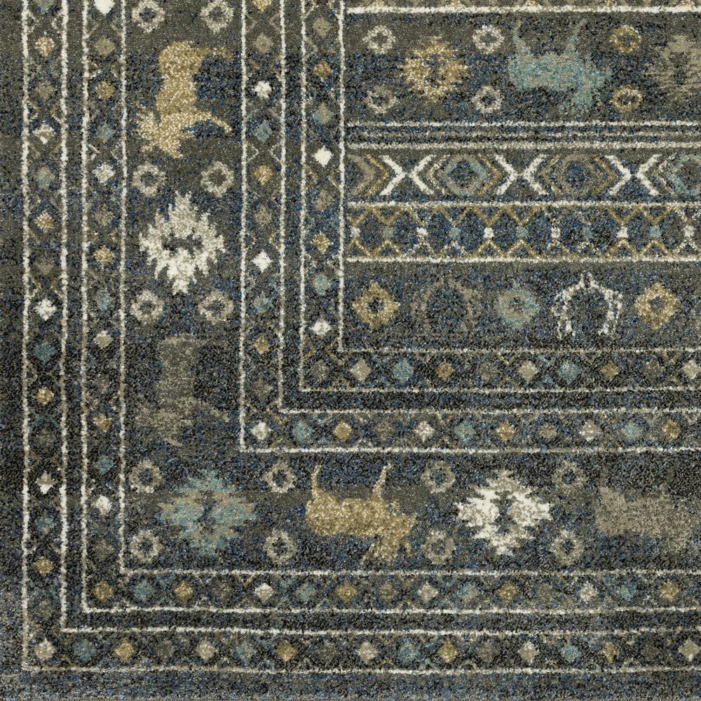 Oriental Weavers Venice 7&#39;10&quot; x 10&#39; Blue and Gold Area Rug, , large